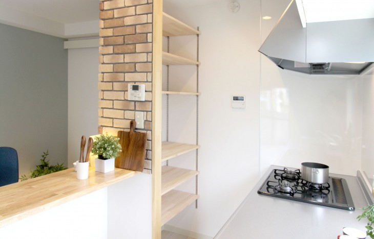 【名古屋市瑞穂区】レンガ調のキッチンがブルックリンのレストランのようなお部屋