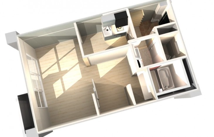 築37年 予算250万2K→200万1LDK 工事完了前に入居者決定